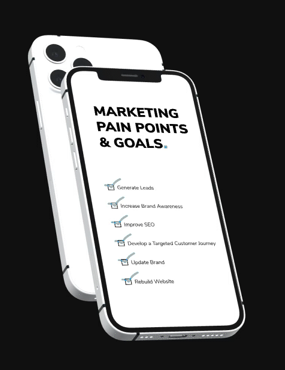 Gif of a rotating cell phone with campaign and marketing related imagery
